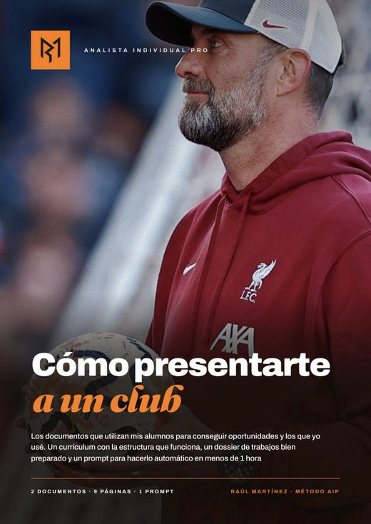 Portada del dossier para presentarte a un club
